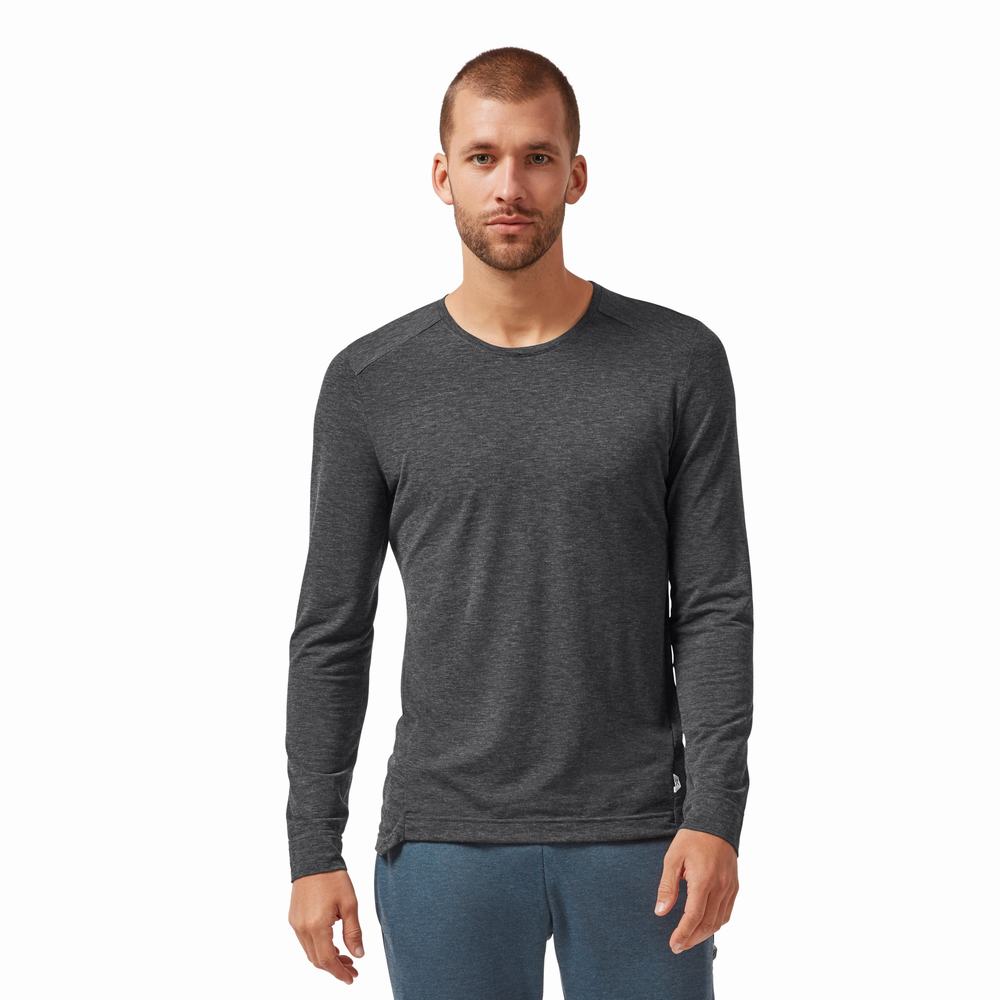 On Comfort Long-T T-shirt Herr Svarta | Sverige-40523