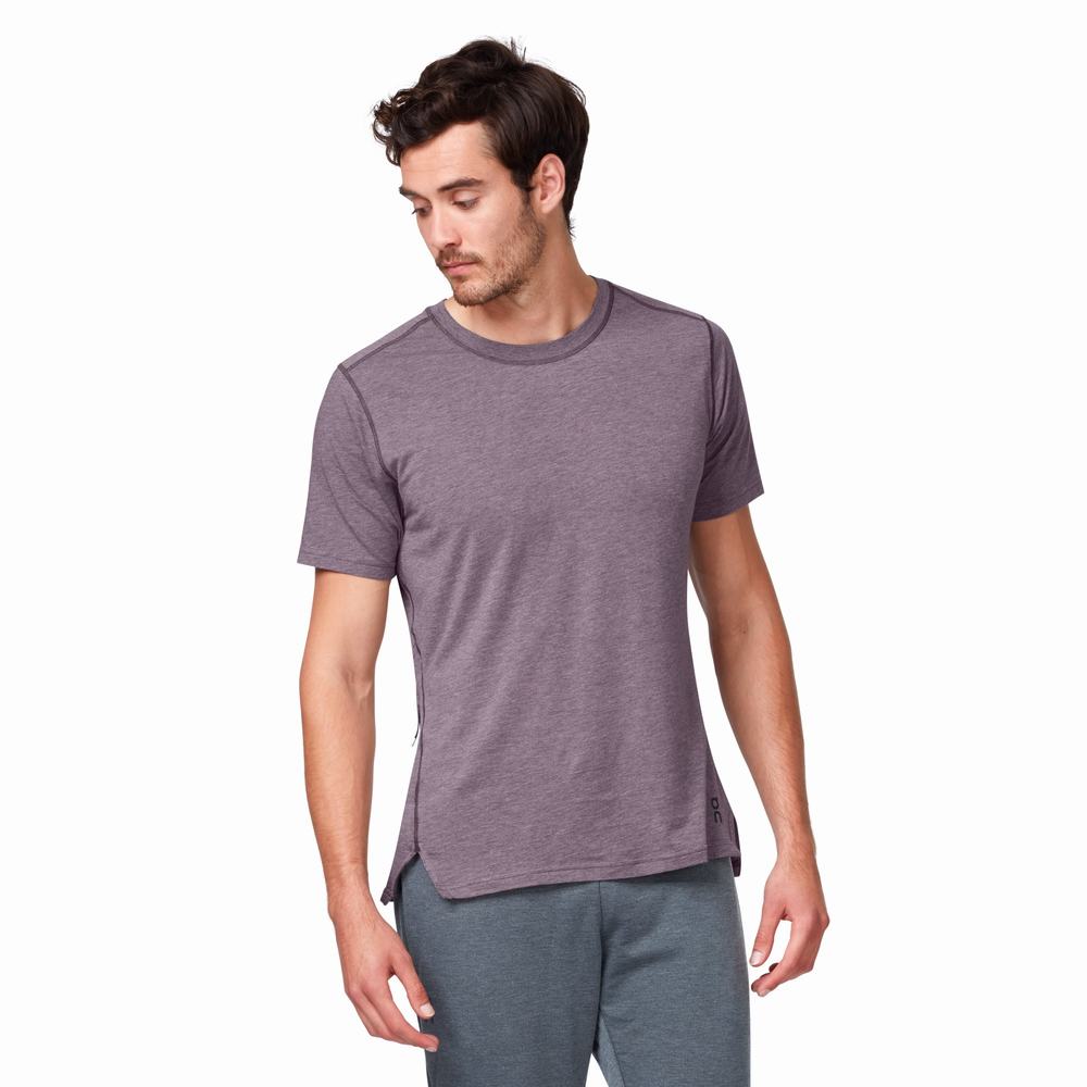 On Comfort-T 2 T-shirt Herr Lila | Sverige-28763