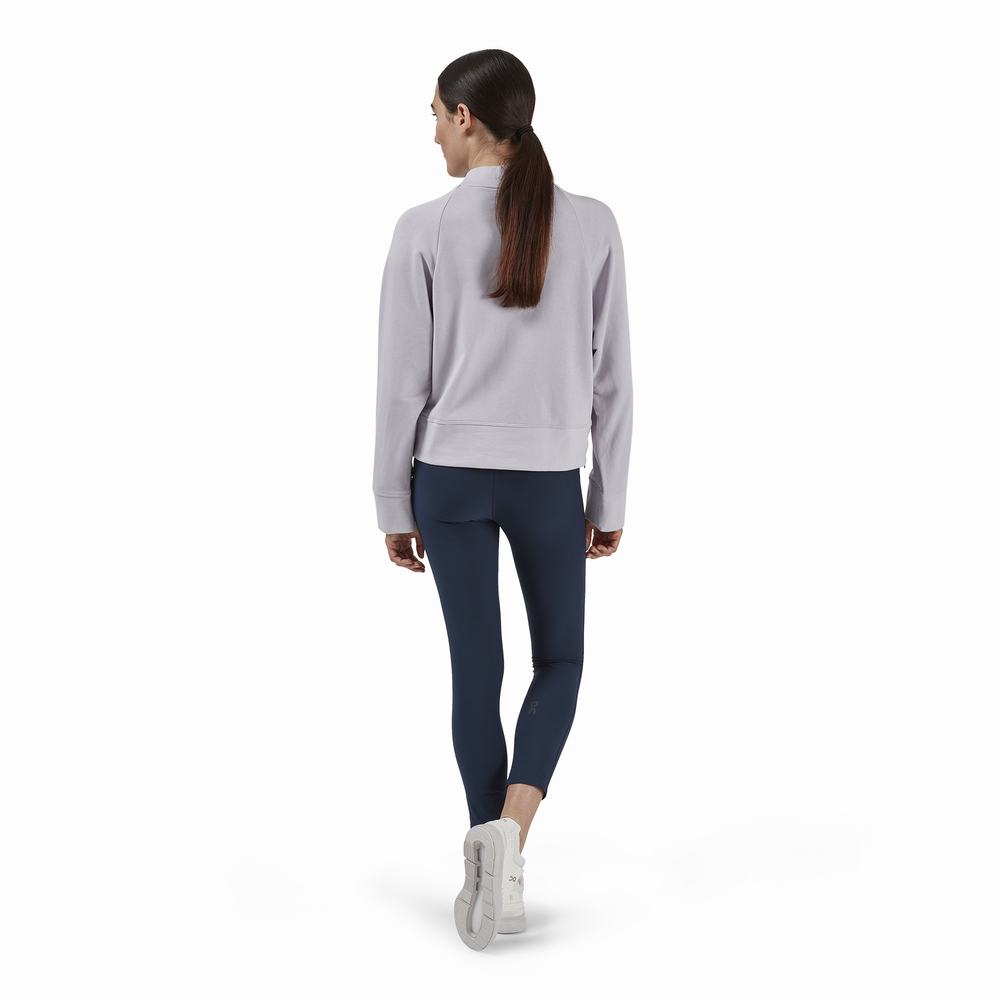 On Crew Neck Sweatshirt Dam Lila | Sverige-42537