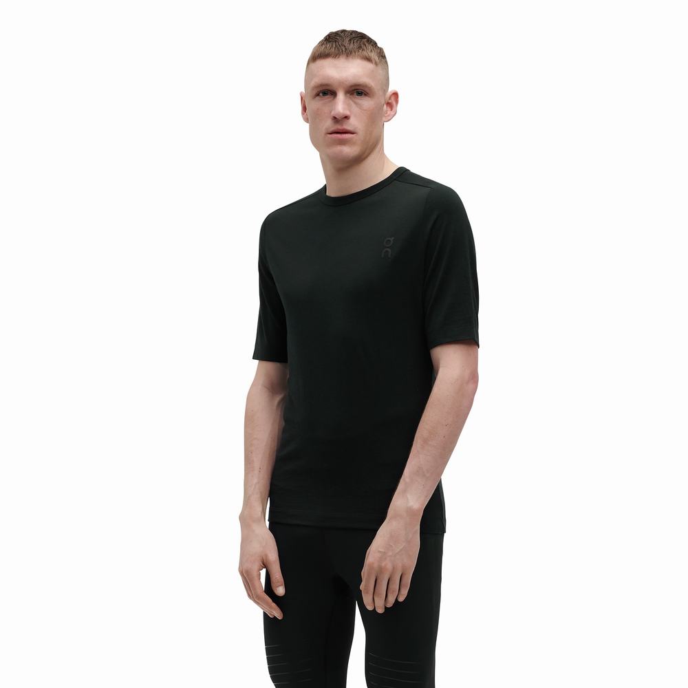 On Merino-T T-shirt Herr Svarta | Sverige-53297