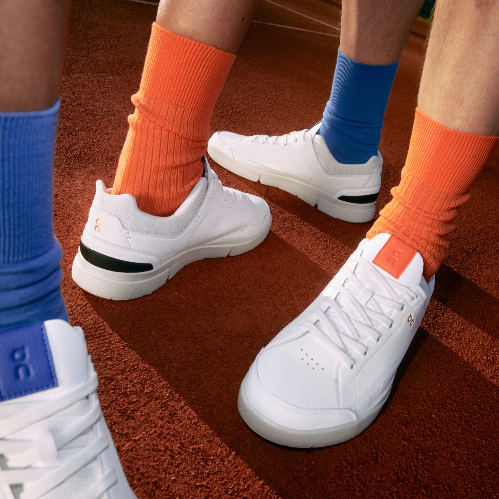 On THE ROGER Centre Court Sneakers Herr Vita Orange | Sverige-06851