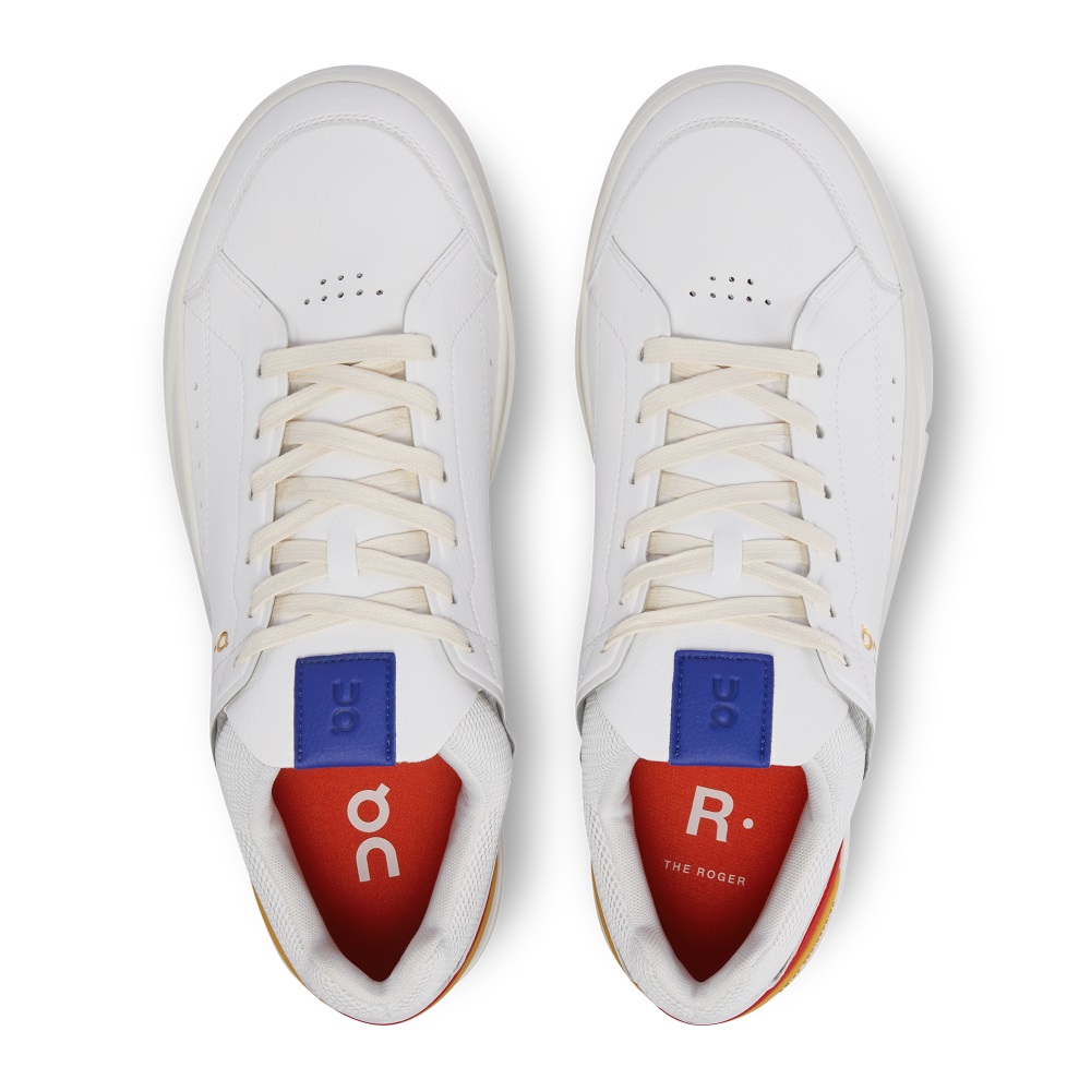 On THE ROGER Centre Court Sneakers Herr Vita Senapsgult | Sverige-83709