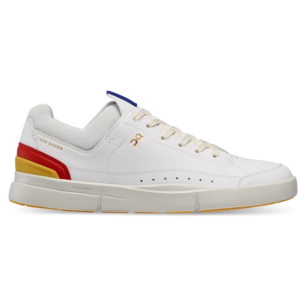 On THE ROGER Centre Court Sneakers Herr Vita Senapsgult | Sverige-83709