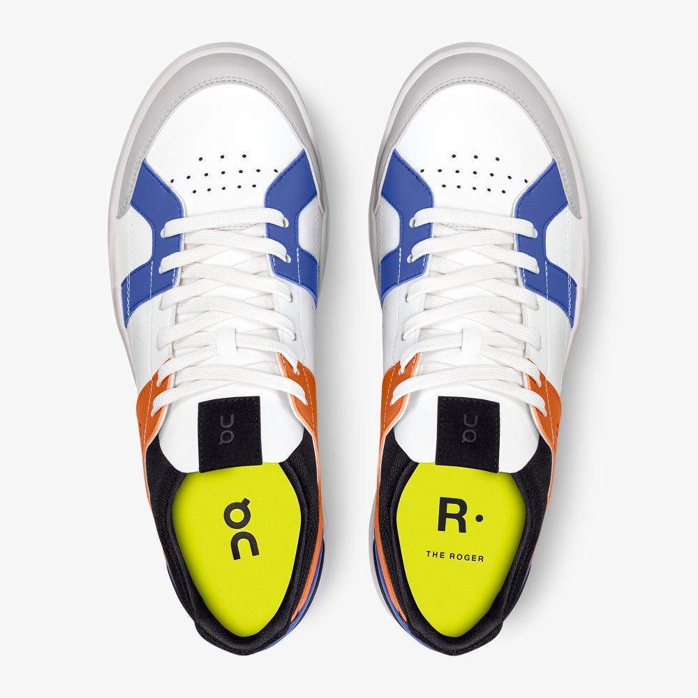 On THE ROGER Clubhouse Sneakers Herr Orange Vita | Sverige-98514