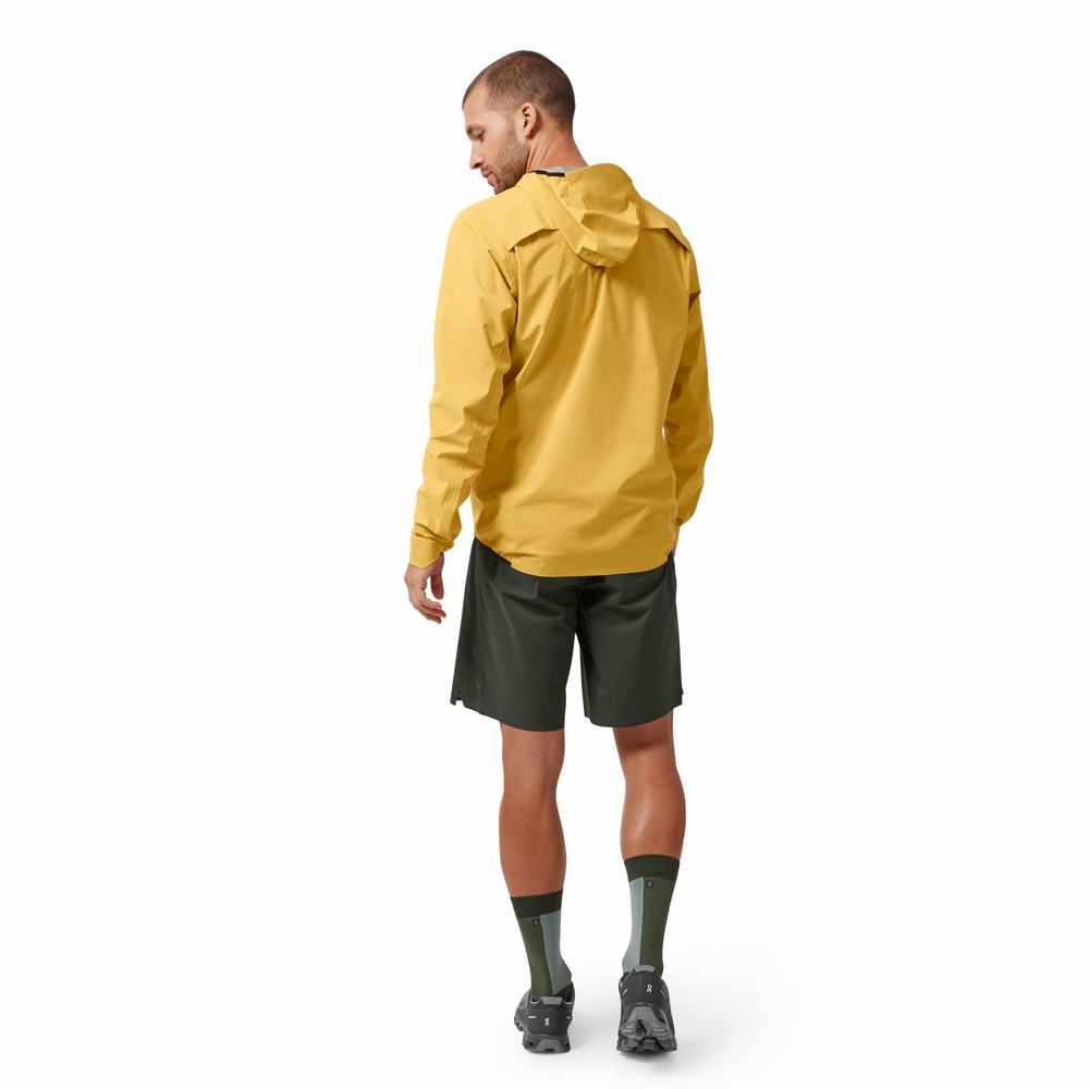 On Waterproof Anorak Jacka Herr Senapsgult | Sverige-48395