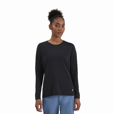 On Comfort Long-T T-shirt Dam Svarta | Sverige-67350