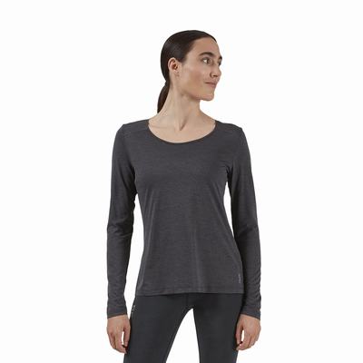 On Performance Long-T T-shirt Dam Svarta | Sverige-84017